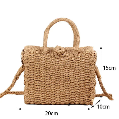 Luxury Woven Straw Beach Tote