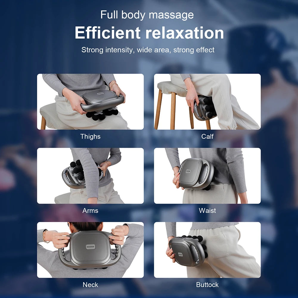 12-Head Deep Tissue Massage Gun for Full Body Relief - 3