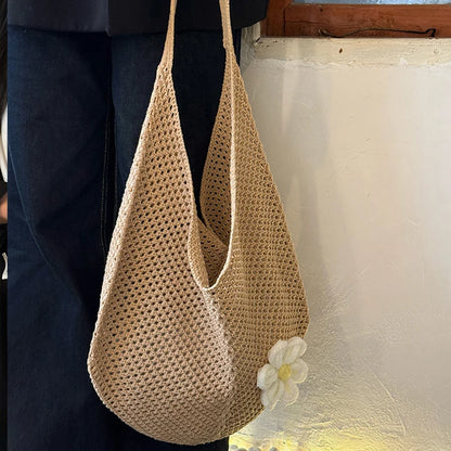 Luxury Bohemian Hollow Straw Tote