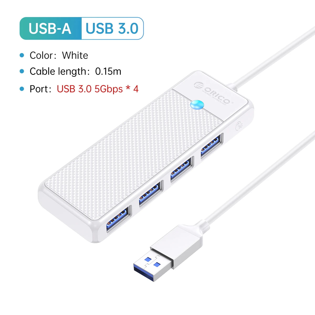 4-Port USB 3.0 Type-C Hub - Ultra-Slim High-Speed Data Expansion Adapter - 26