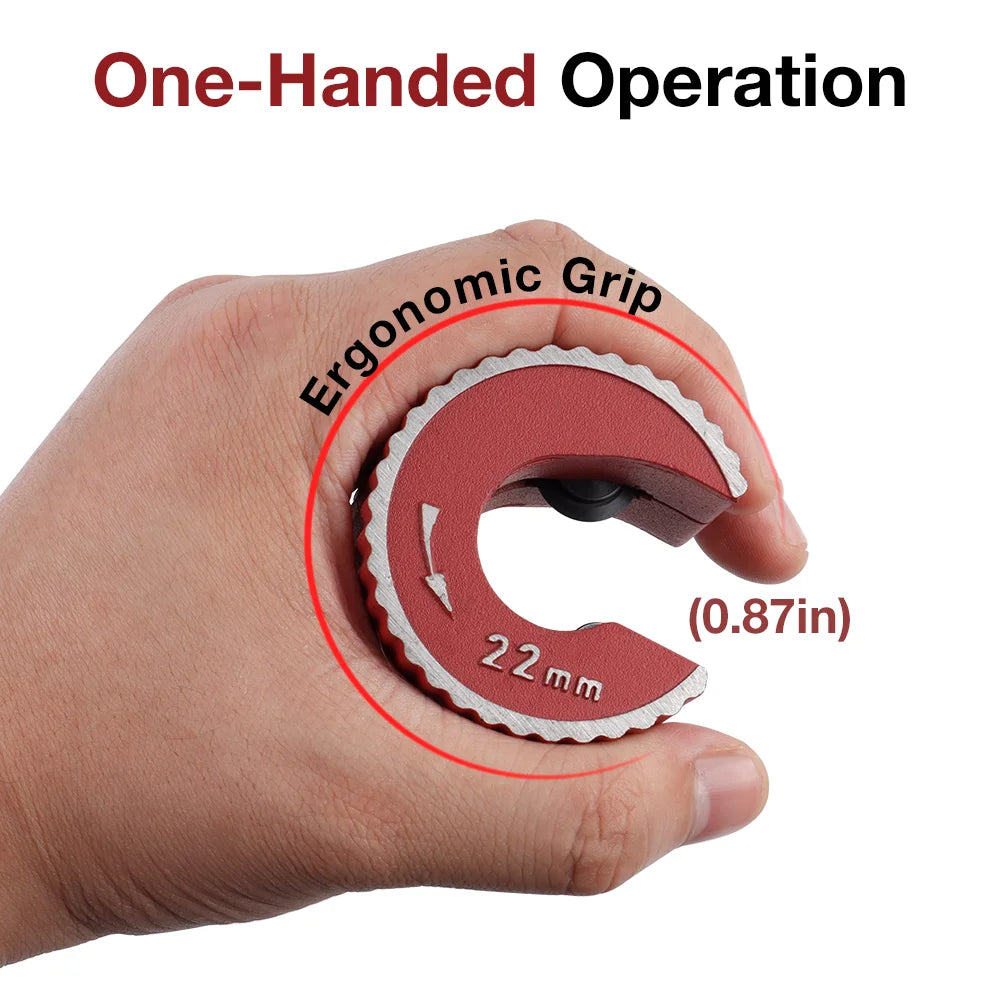 Self-Locking Mini Pipe Cutter - Tube Cutter for Copper, PVC & Aluminum - 3