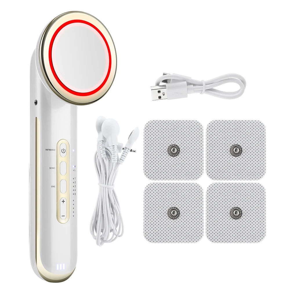 Ultrasonic EMS Body Slimming & Facial Lifting Massager - Infrared Fat Burner - 12