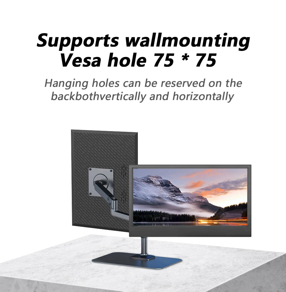 11.6" Portable Gaming Monitor – HD Laptop Display with Type-C & Speakers - 13