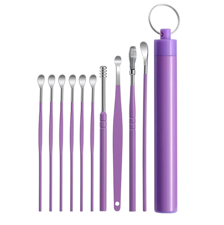 Professional Stainless Steel Ear Wax Removal Kit & Cleaning Tool Set - 20