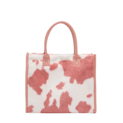 Luxury Fluffy Animal Print Tote