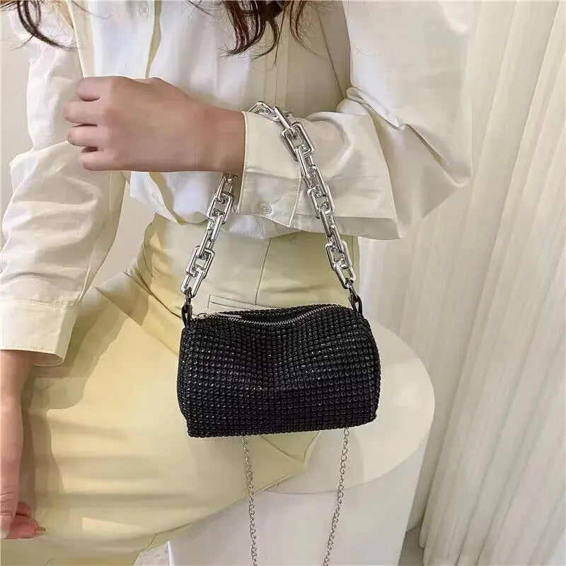 Luxury Rhinestone Bucket Bag