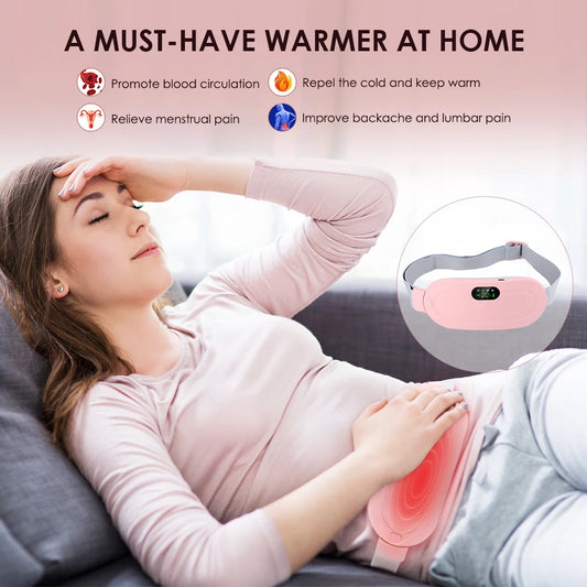 Electric Menstrual Cramp Relief Heating Pad Waist Belt