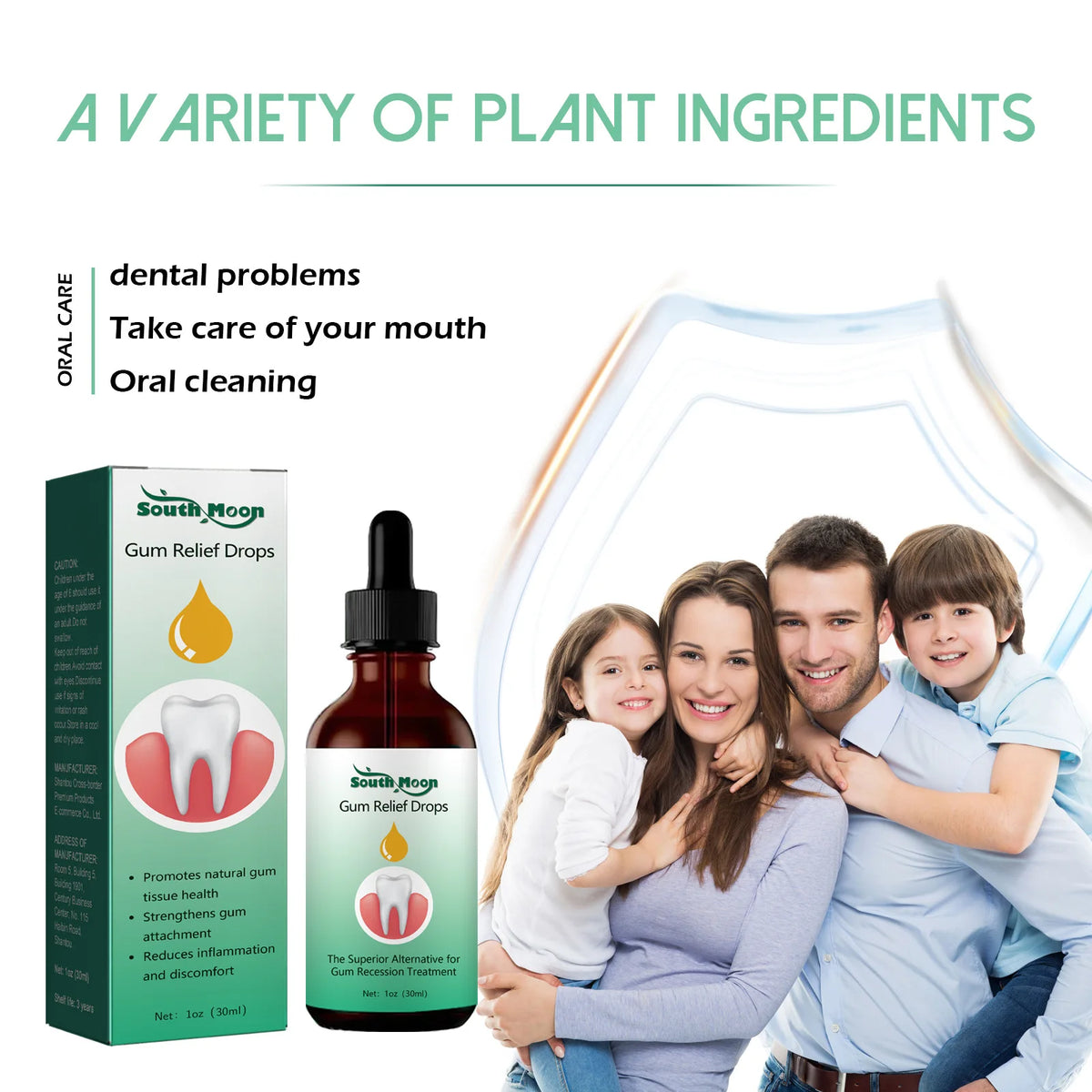 Herbal Toothache and Gum Relief Drops - Oral Care Solution for Pain and Sensitivity