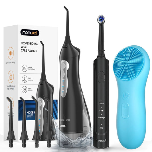 3-in-1 Professional Oral Care & Facial Cleansing Kit – Deep Clean Water Flosser