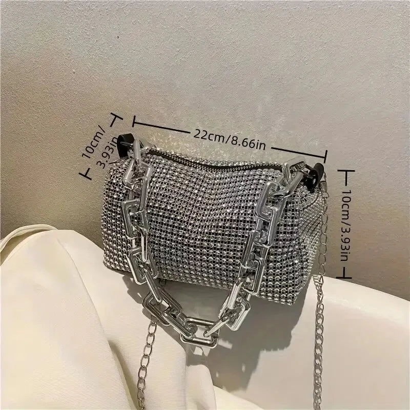 Luxury Rhinestone Bucket Bag