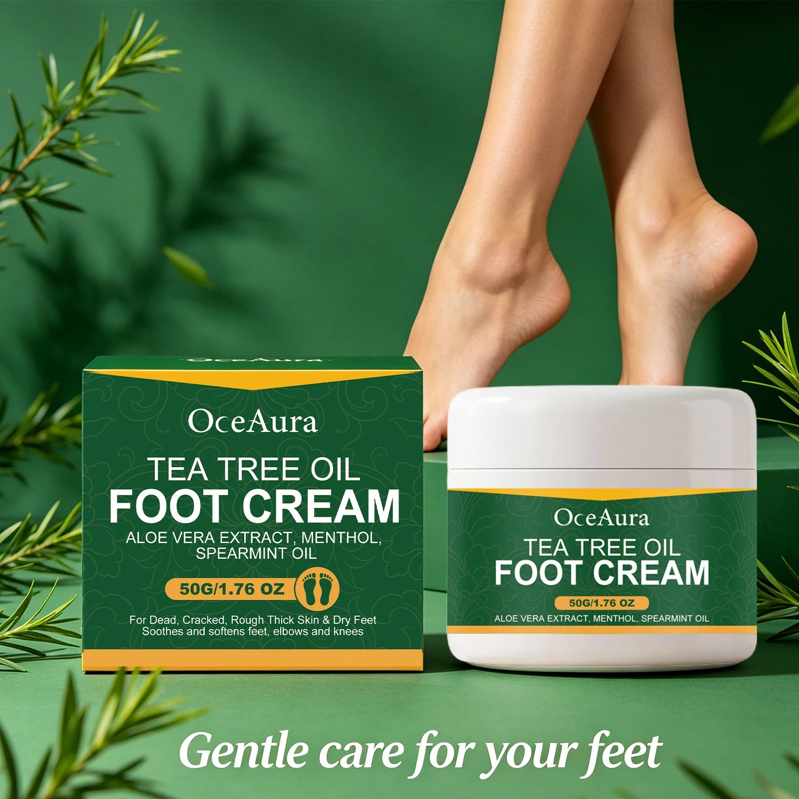 Tea Tree Oil Foot Repair Cream for Cracked Heels and Dry Skin - 2