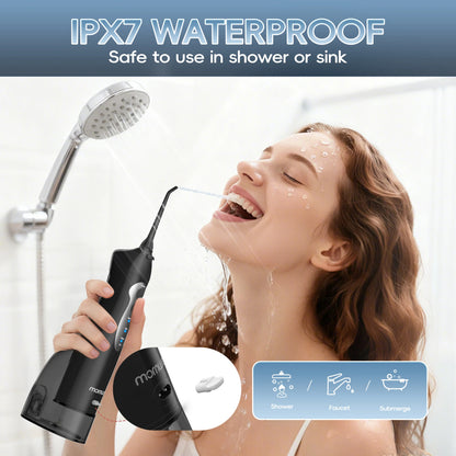 Portable Electric Water Flosser with 3 Modes and 6 Jet Tips for Deep Teeth Cleaning