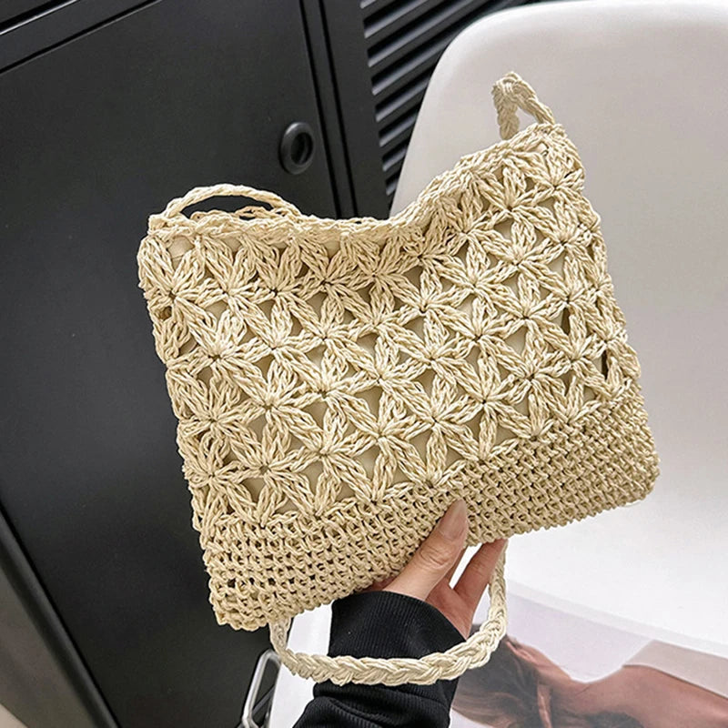 Luxury Woven Straw Crossbody