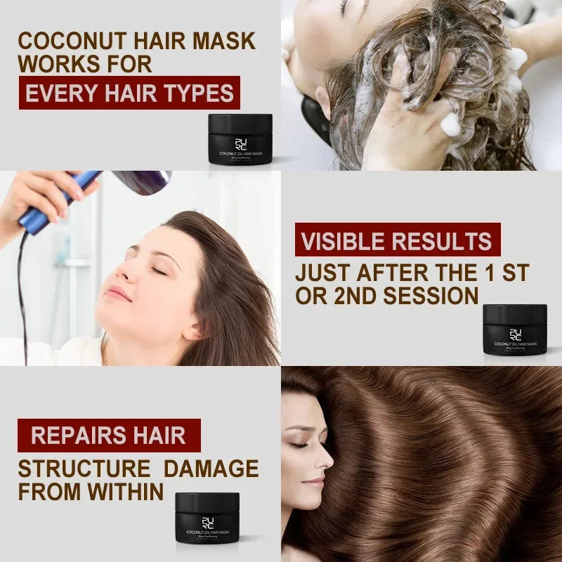 Keratin Collagen Deep Repair Hair Mask - Smooth, Shiny & Frizzy Hair Treatment - 6