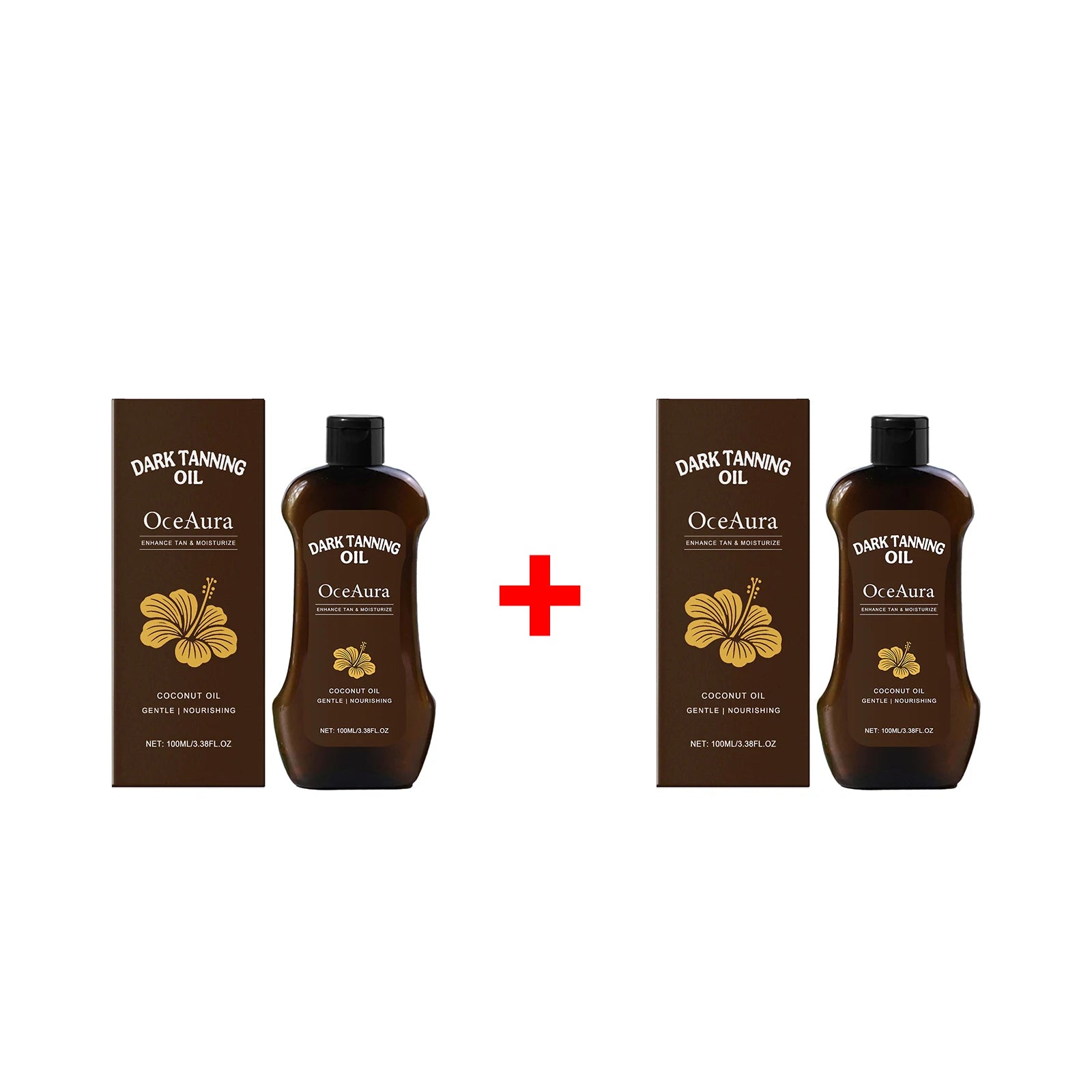 OceAura Coconut Dark Tanning Oil for Deep Bronze Tan & Skin Hydration - 16