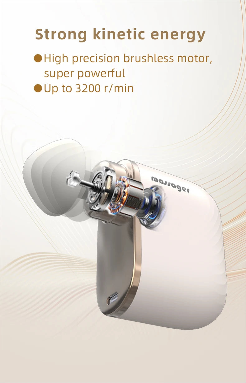 Mini Pocket Deep Tissue Percussion Massager - Portable Electric Muscle Recovery Gun