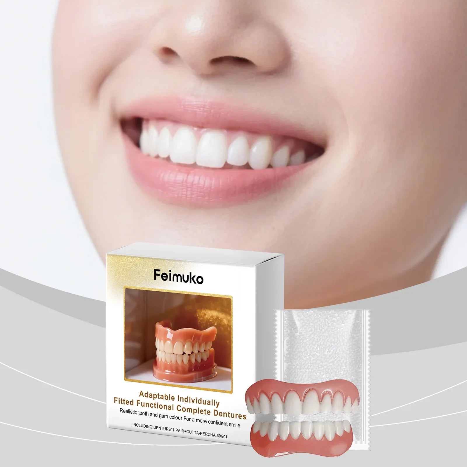 Comfort Fit Silicone Denture Set for Instant Smile Transformation - 7