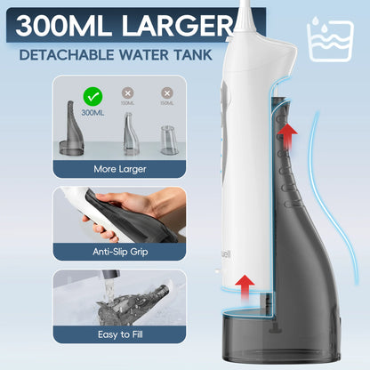 Portable Water Flosser and Electric Toothbrush Combo Set for Deep Oral Care