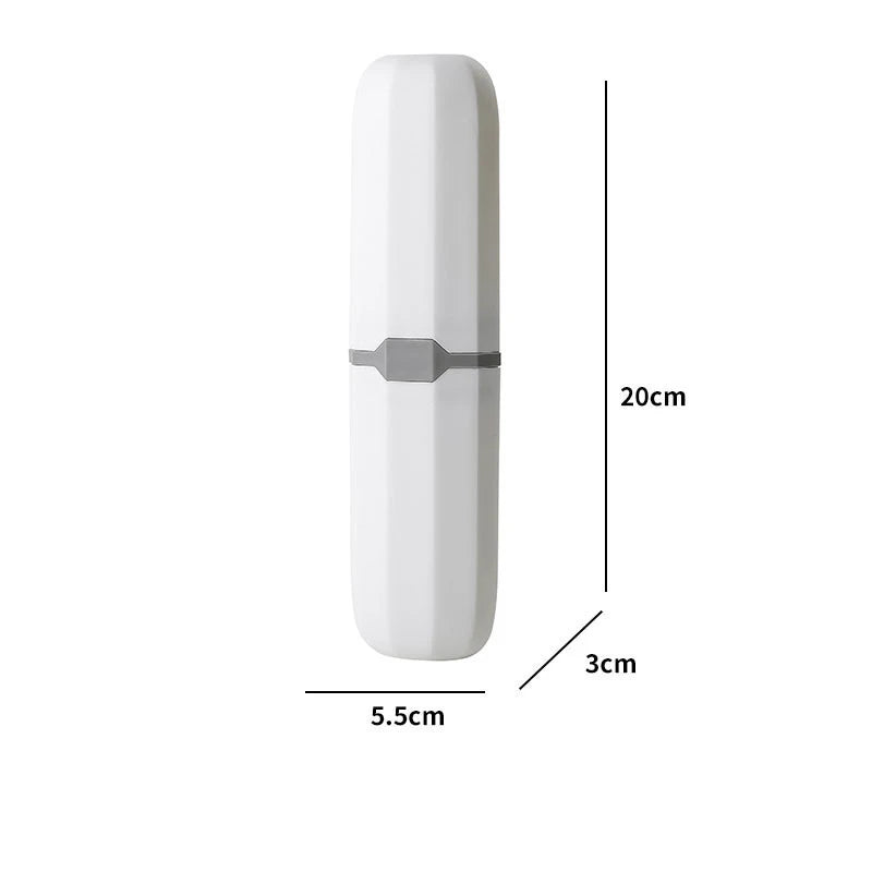 Portable Travel Toothbrush & Toothpaste Holder Case - Eco-Friendly Storage