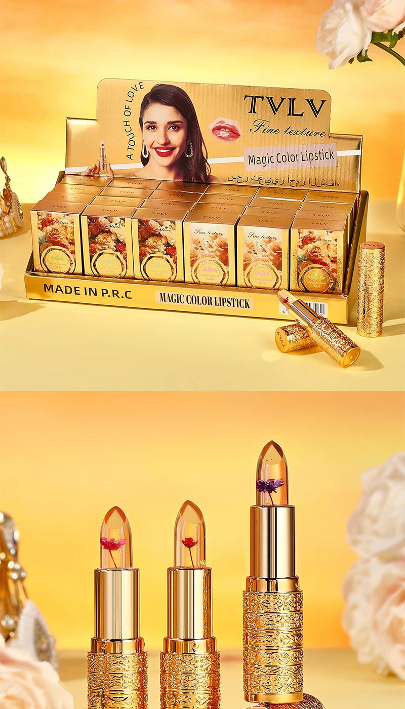 Crystal Color-Changing Flower Jelly Lipstick - Long-Lasting Moisturizing Balm - 7