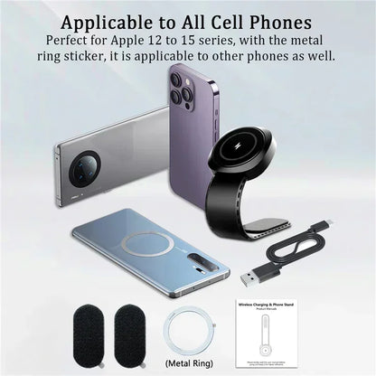 Magnetic Wireless Car Charger for iPhone 16 15 14 13 12 - 15W Fast Mount
