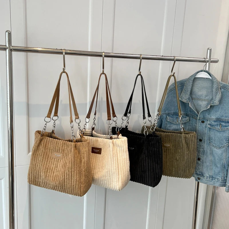 Luxury Casual Corduroy Tote