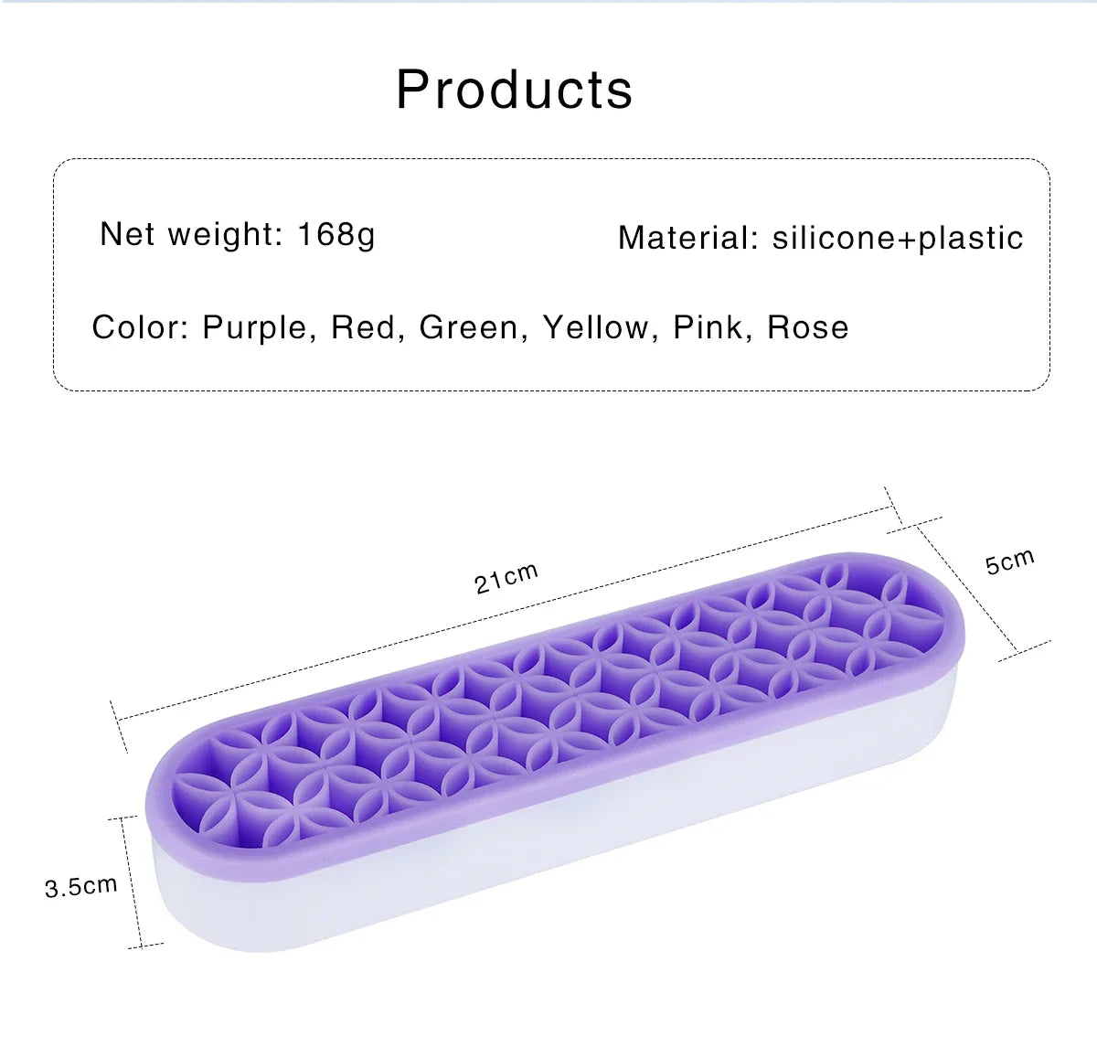 Silicone Makeup Brush Organizer & Drying Rack - Durable Desktop Storage - 9