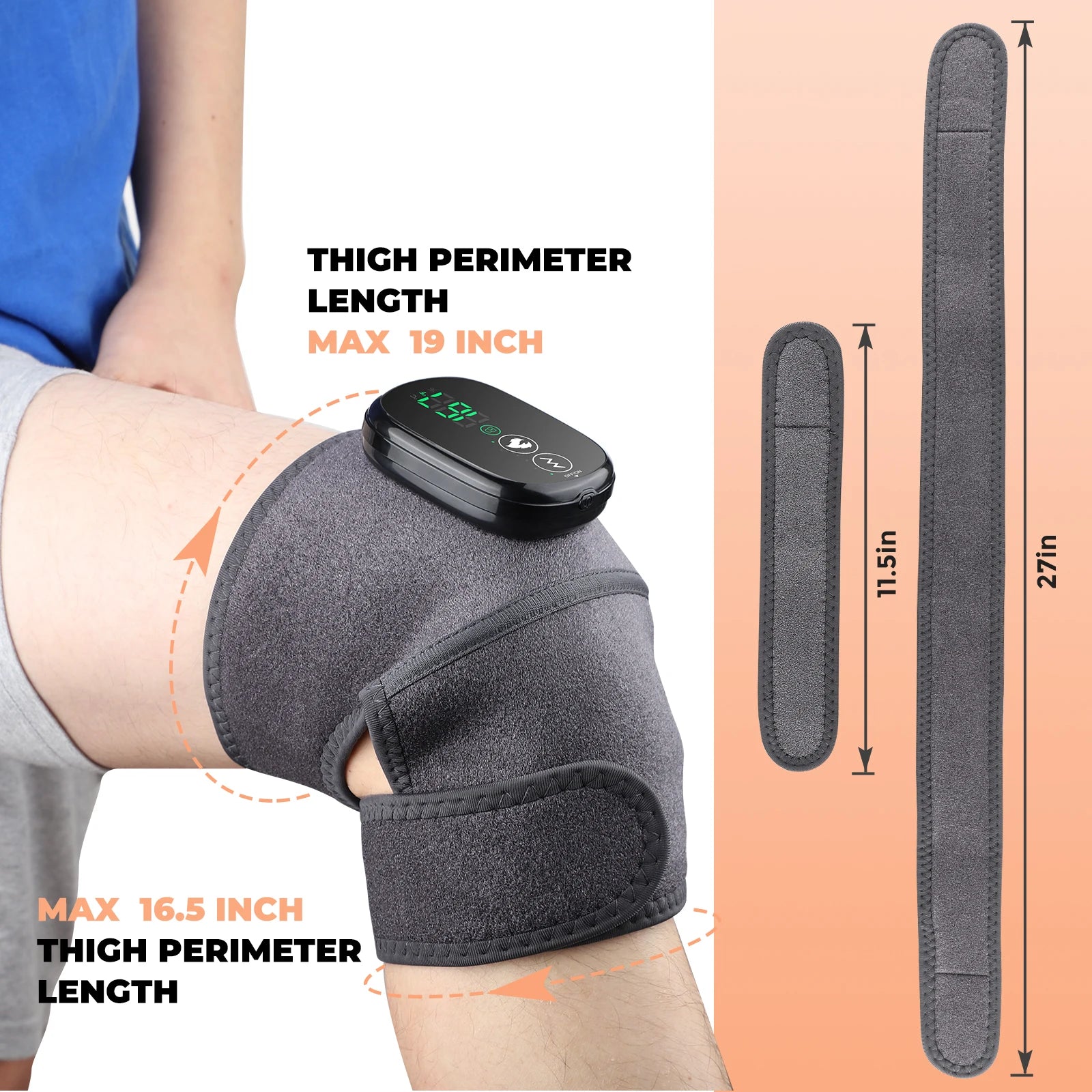 3-in-1 Heated Knee Massager with Vibration & Cordless Heating Therapy - 6