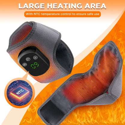 Electric Heated Ankle Massager with Vibration Therapy for Pain Relief