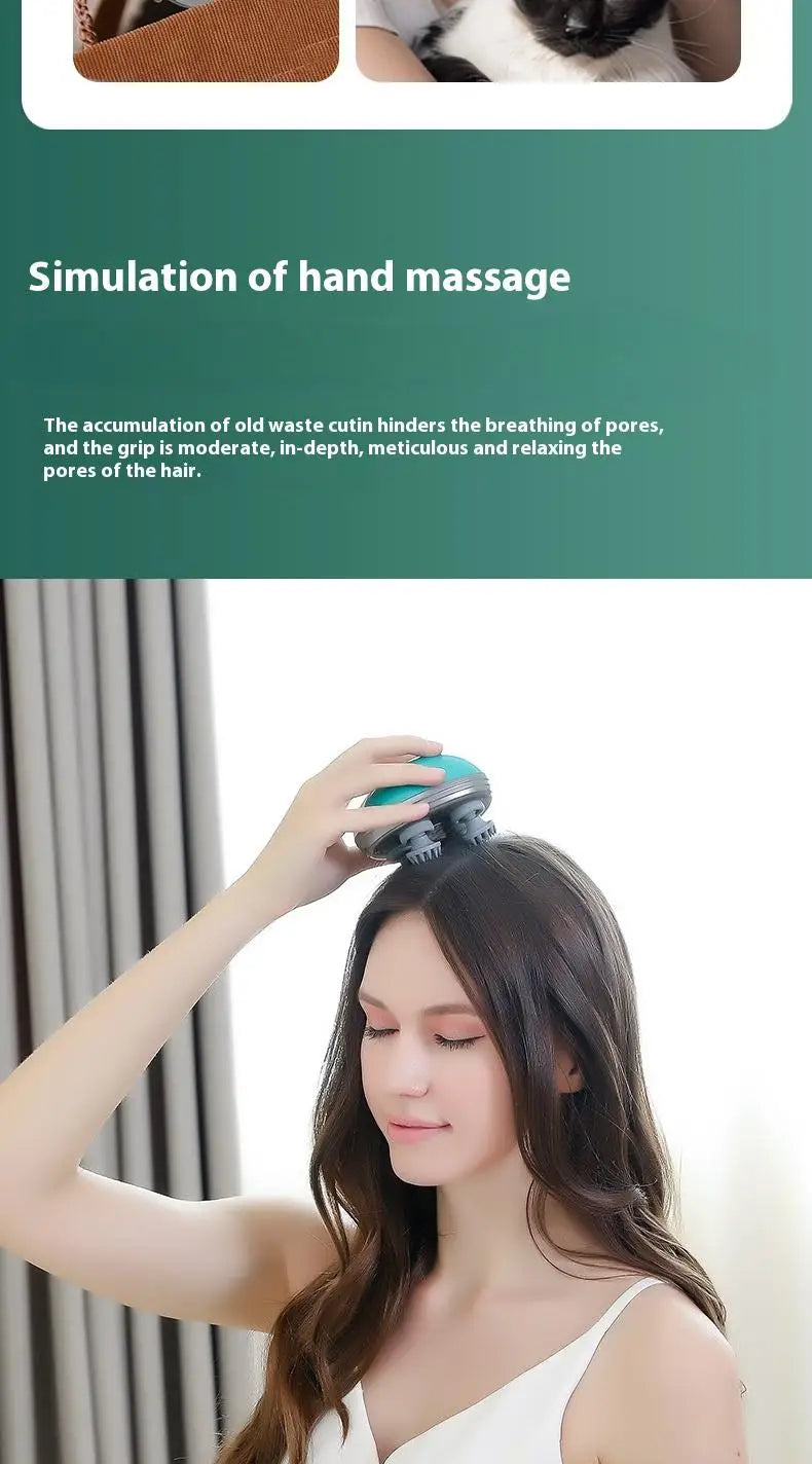 Electric Pet & Human Scalp Massager - Deep Tissue Kneading Tool