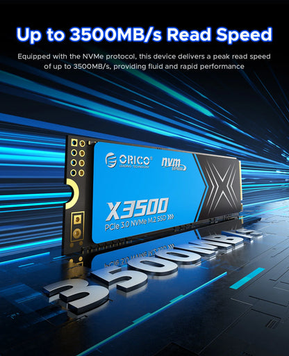 ORICO 2TB M.2 NVMe PCIe 3.0 SSD – Fast 3500MB/s Internal Drive for PC & Laptop