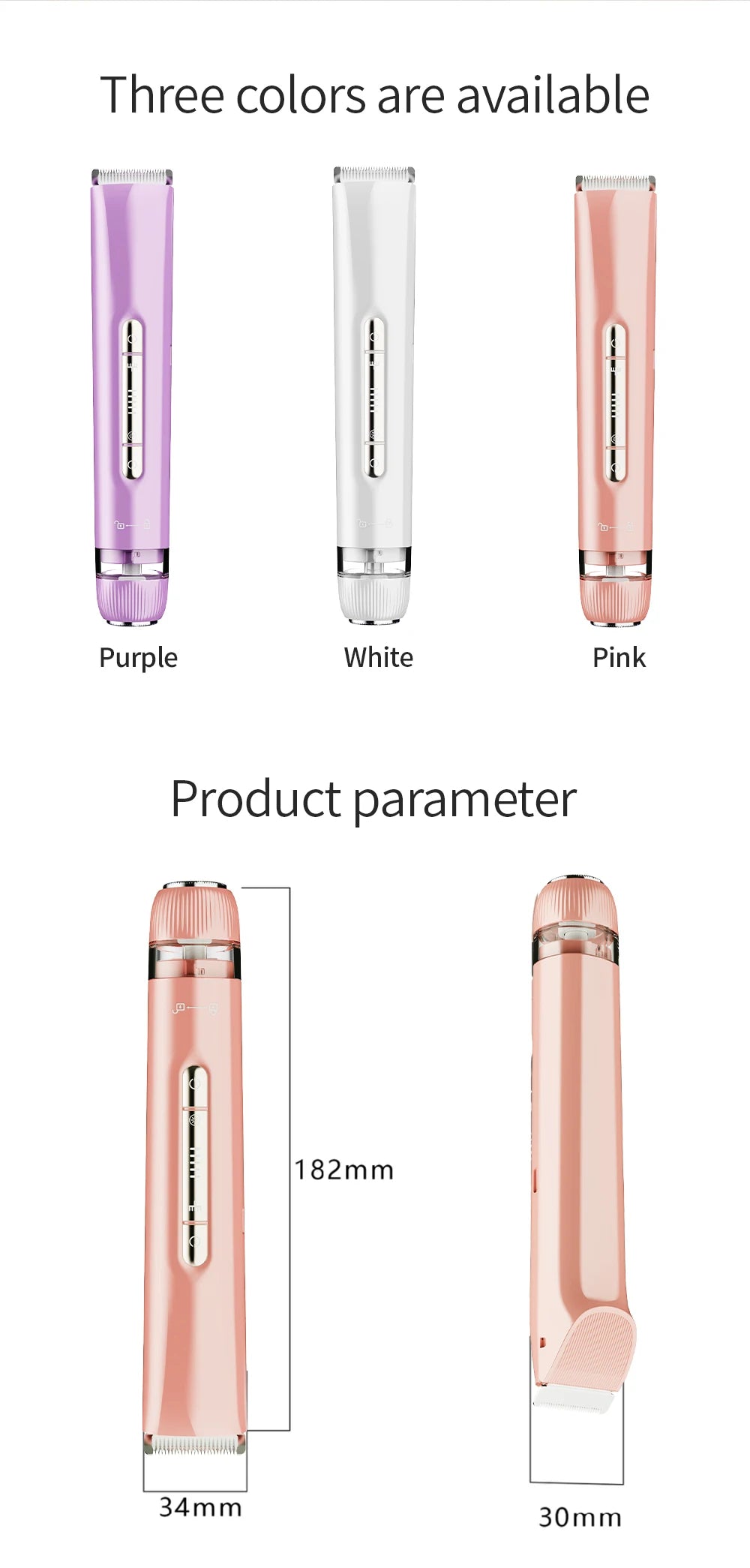 2-in-1 Waterproof Electric Bikini Trimmer & Body Shaver for Women - 13