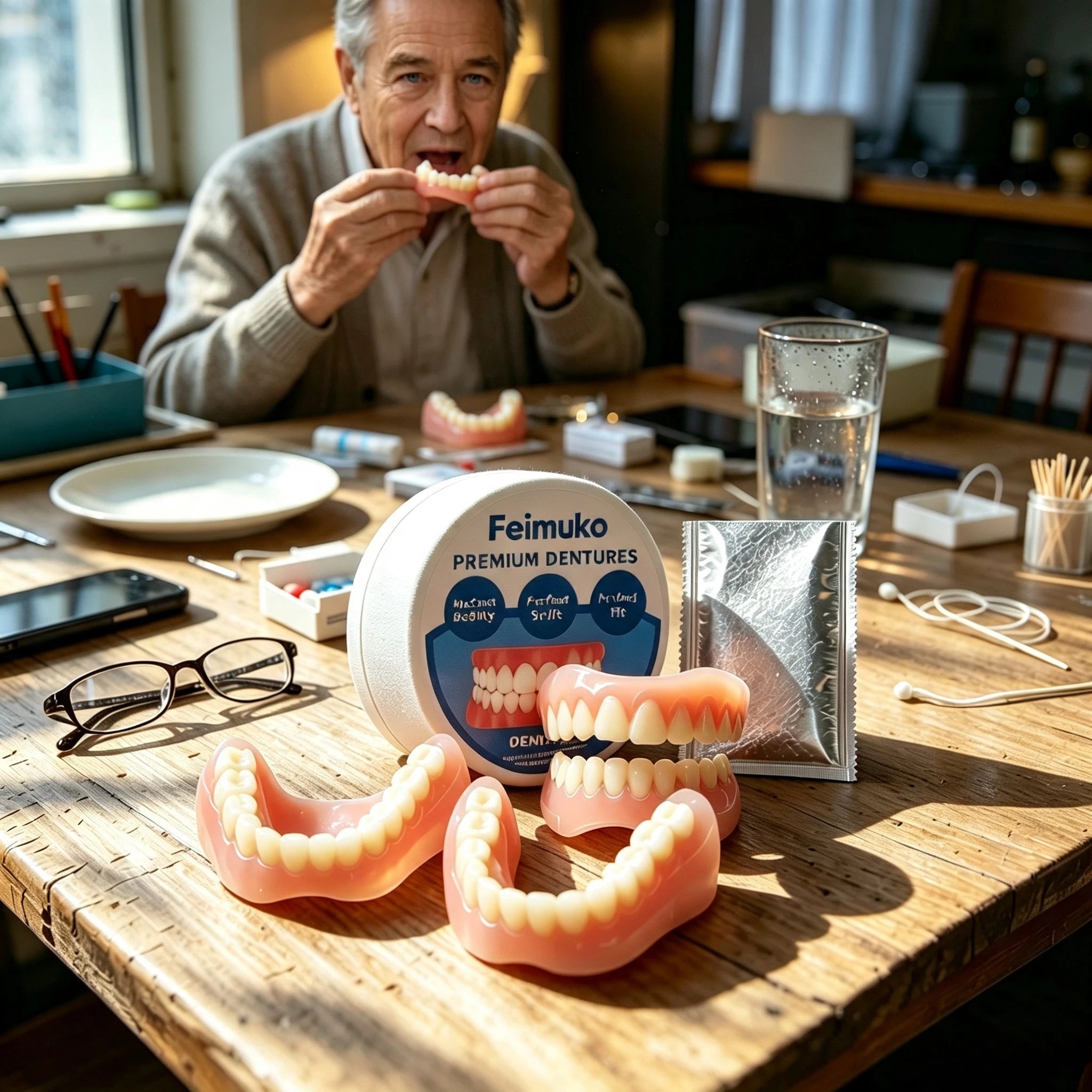 Snap-On Dentures for Instant Realistic Smile - Comfortable Natural Fit - 1
