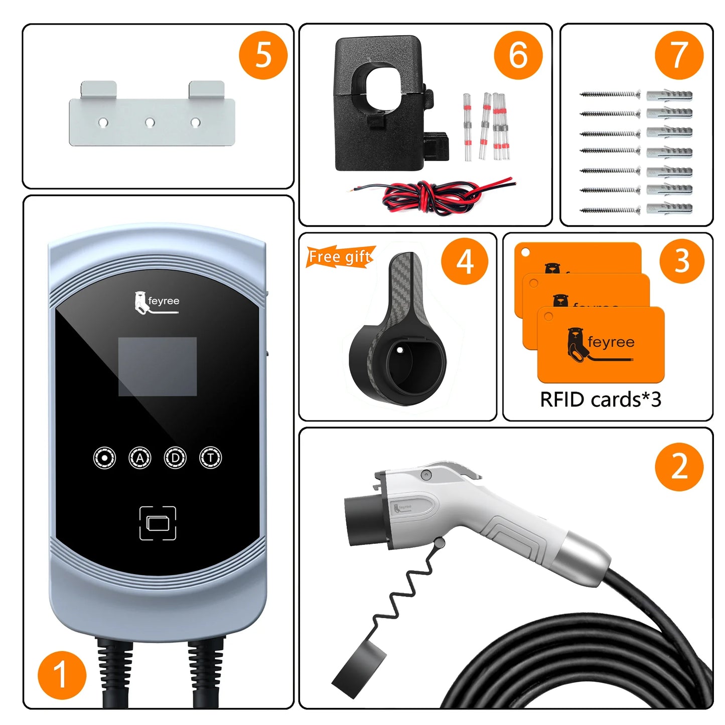 Smart EV Charging Station 7kW-22kW with App Control & Dynamic Load Balancing
