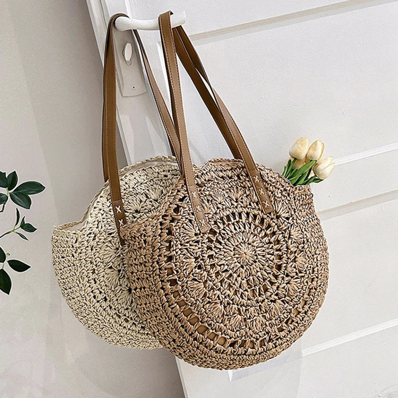 Luxury Woven Summer Straw Tote