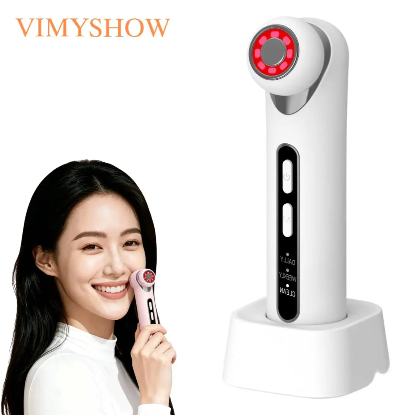 3-in-1 LED Photon Eye & Facial Massager Wand for Anti-Aging and Skin Lifting - 1