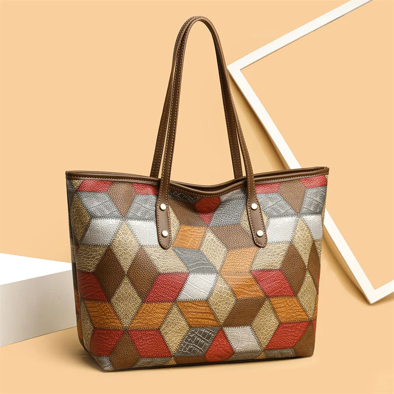 Luxury Vintage Leather Commuter Tote