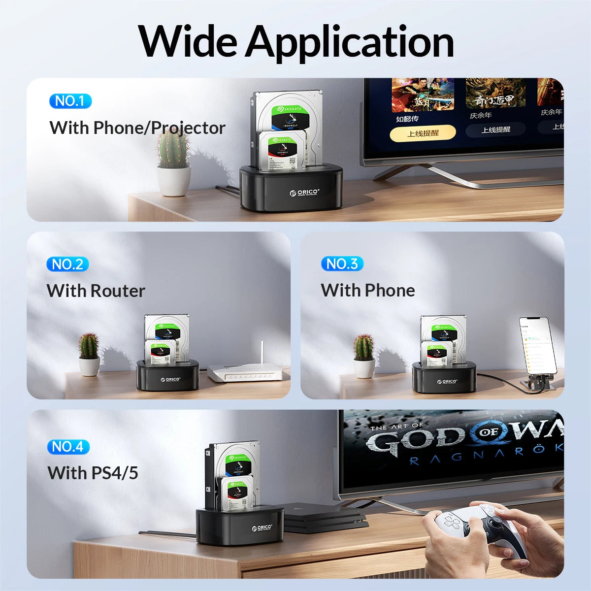 ORICO Dual Bay HDD Docking Station - USB 3.0 SATA for 2.5/3.5" SSD/HDD - 16