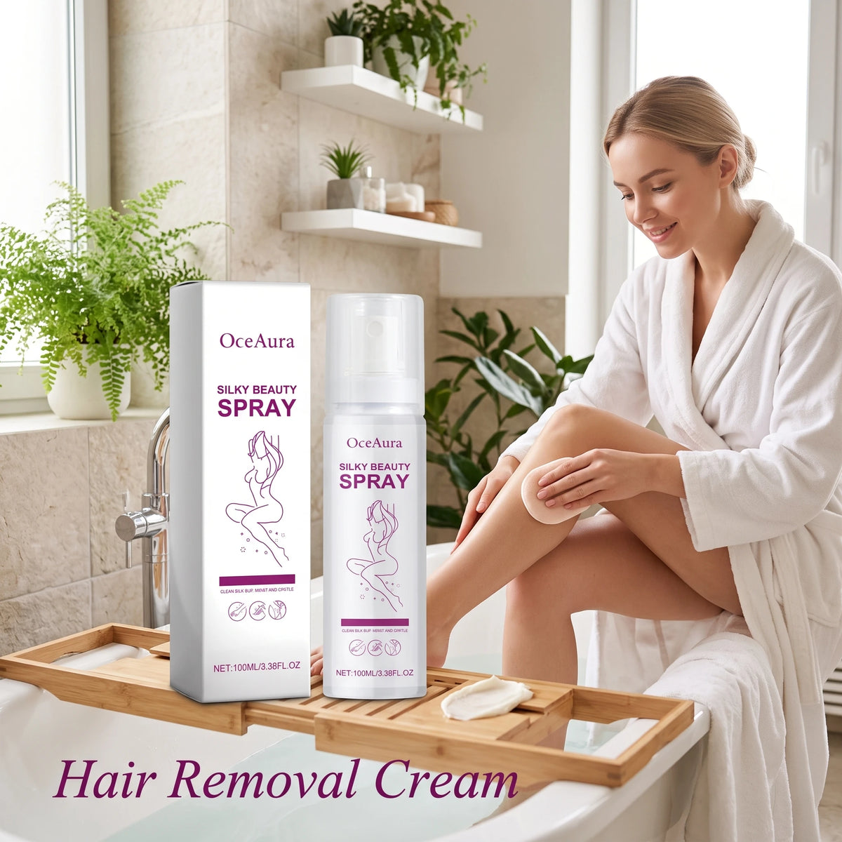 Silky Beauty Hair Removal Spray - Painless Depilatory Mousse for Smooth Skin