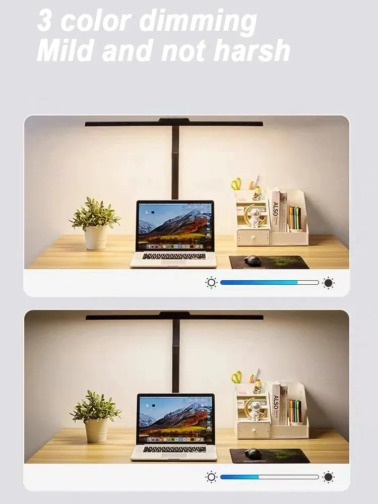 Dual-Head LED Architect Desk Lamp – Dimmable & Adjustable Office Lighting - 12