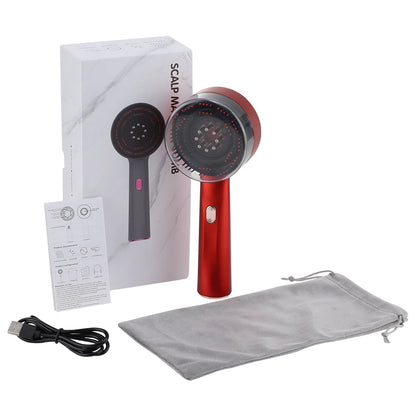 Electric Scalp Massage Comb with Infrared Light & Hair Oil Applicator