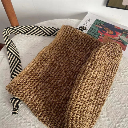 Luxury Woven Straw Beach Tote