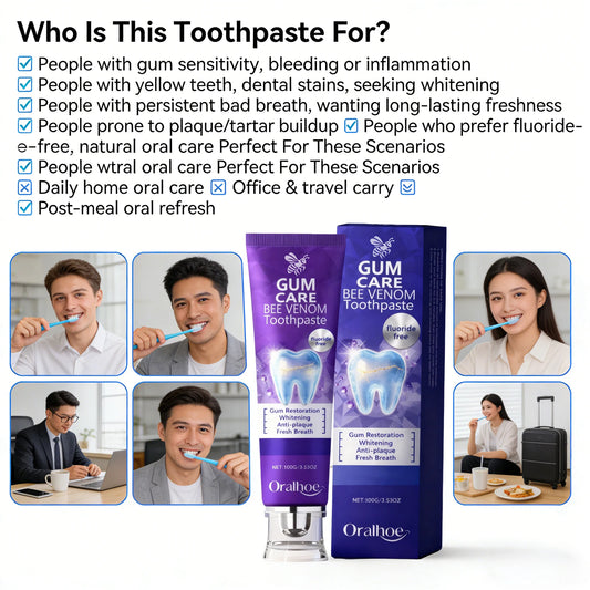 Bee Venom Gum Care Toothpaste for Teeth Whitening and Enamel Repair
