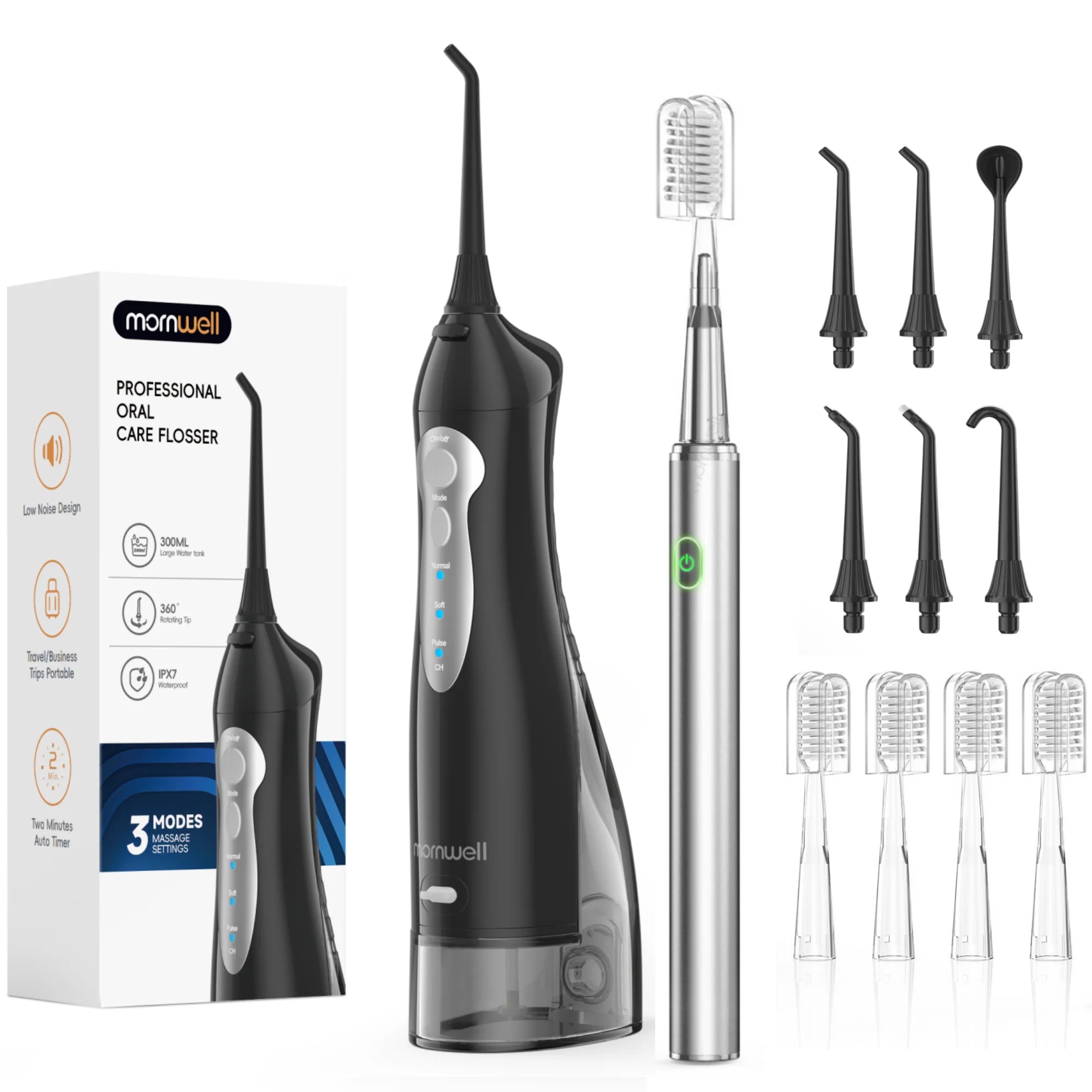 Portable Dental Oral Irrigator & Sonic Toothbrush Combo Set for Deep Cleaning - 26