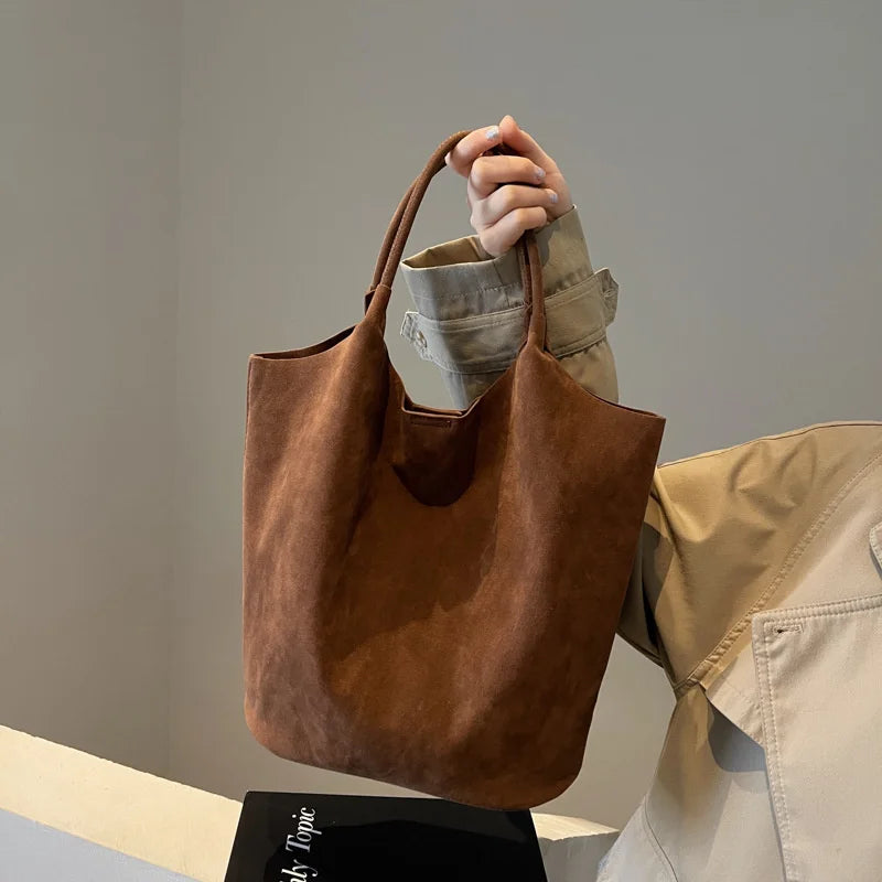 Luxury Retro Suede Tote