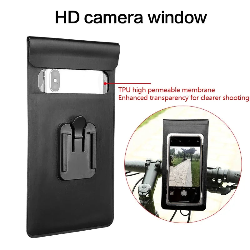 Waterproof 360° Rotating Bike Phone Mount for 6.5-inch Smartphones - 9