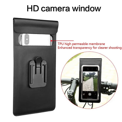 Waterproof 360° Rotating Bike Phone Mount for 6.5-inch Smartphones