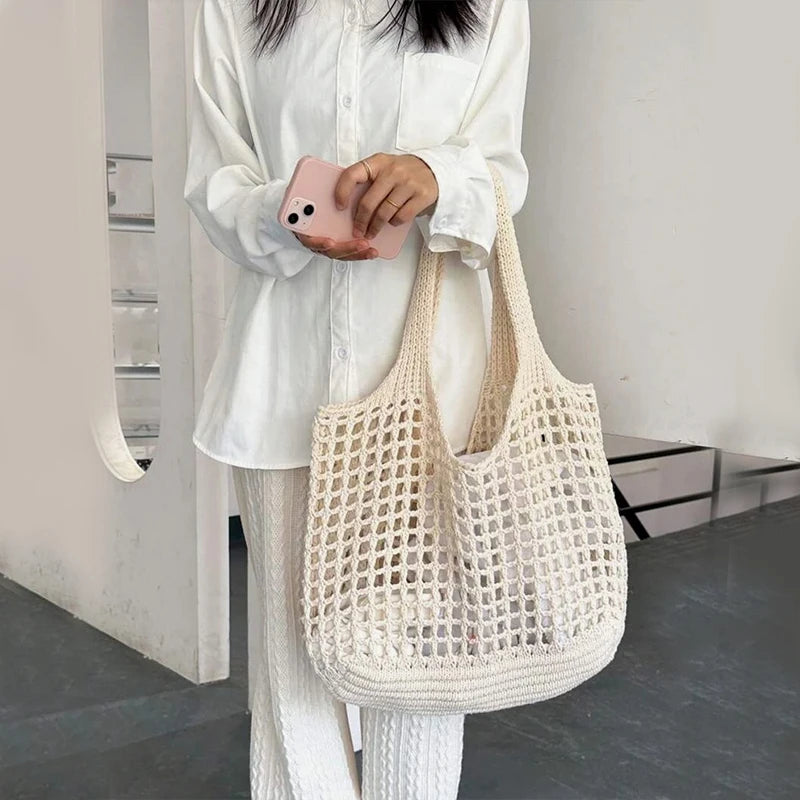 Luxury Crochet Hollow Beach Tote