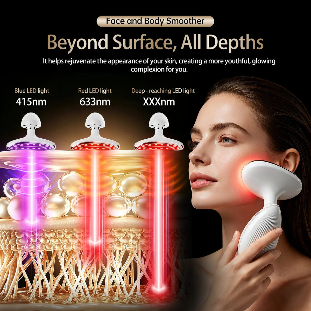 LED Facial Sculpting & Body Contouring Device - Skin Tightening Massager