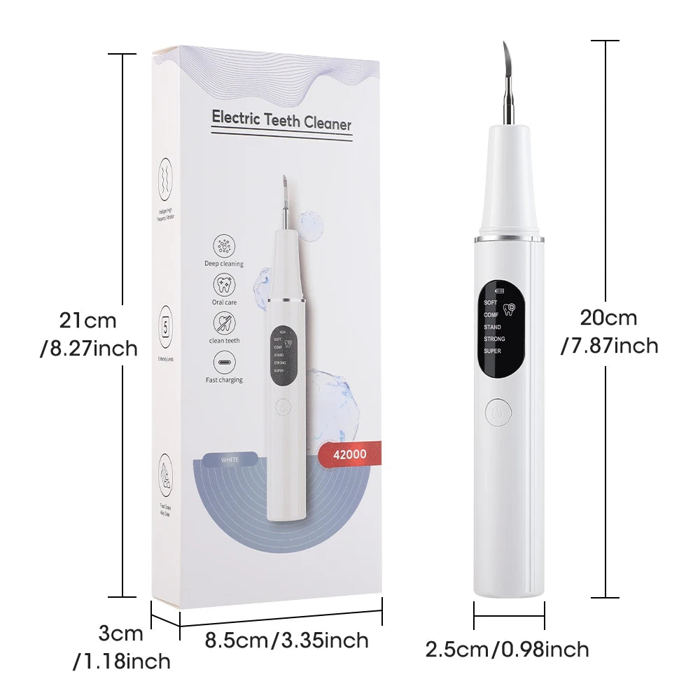 Ultrasonic Electric Teeth Cleaner & Tartar Plaque Remover for Professional Oral Care - 14
